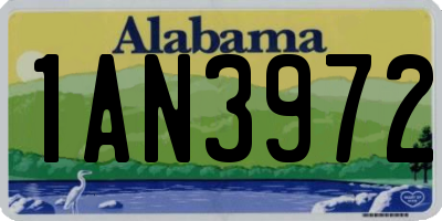 AL license plate 1AN3972