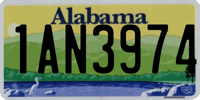 AL license plate 1AN3974