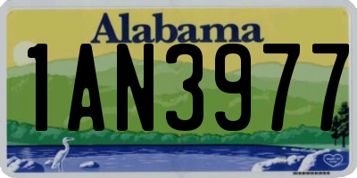 AL license plate 1AN3977