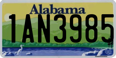 AL license plate 1AN3985