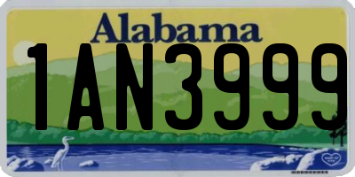 AL license plate 1AN3999