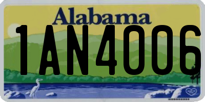 AL license plate 1AN4006