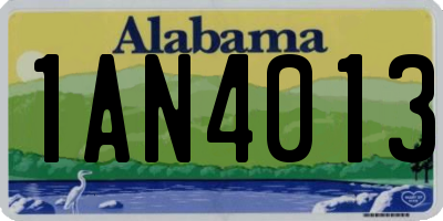 AL license plate 1AN4013