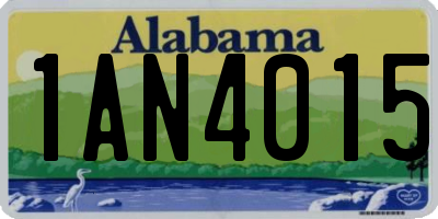 AL license plate 1AN4015