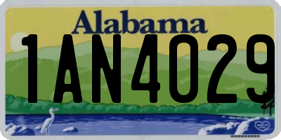 AL license plate 1AN4029