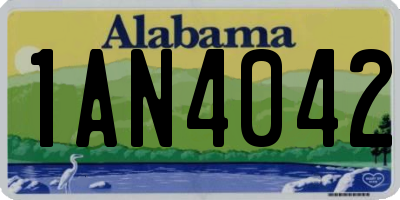 AL license plate 1AN4042