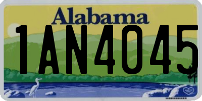 AL license plate 1AN4045