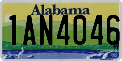 AL license plate 1AN4046