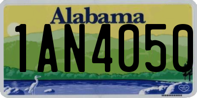 AL license plate 1AN4050