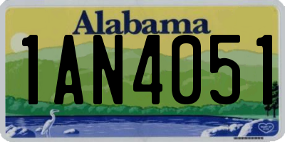 AL license plate 1AN4051
