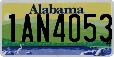 AL license plate 1AN4053