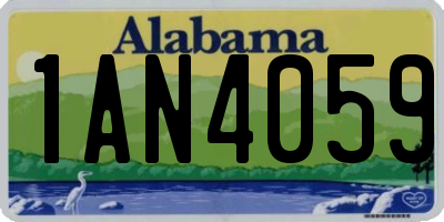 AL license plate 1AN4059