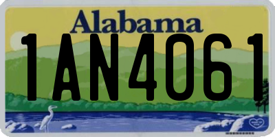 AL license plate 1AN4061