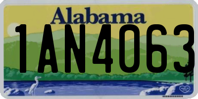 AL license plate 1AN4063