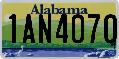 AL license plate 1AN4070