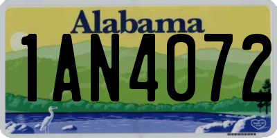 AL license plate 1AN4072