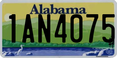 AL license plate 1AN4075