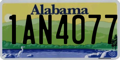 AL license plate 1AN4077