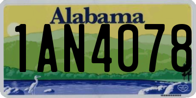 AL license plate 1AN4078