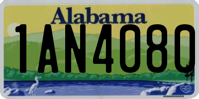 AL license plate 1AN4080