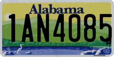 AL license plate 1AN4085