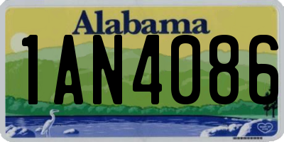 AL license plate 1AN4086