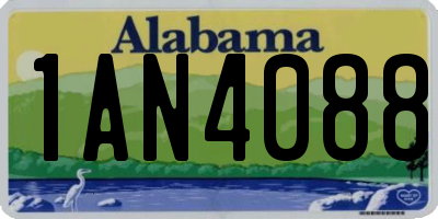AL license plate 1AN4088