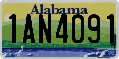 AL license plate 1AN4091