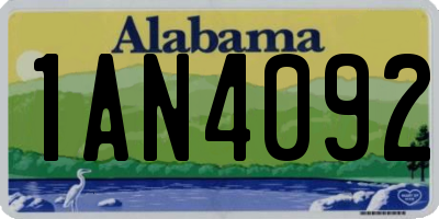 AL license plate 1AN4092