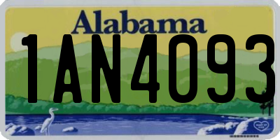 AL license plate 1AN4093