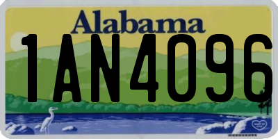 AL license plate 1AN4096