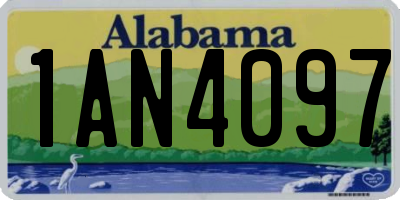 AL license plate 1AN4097