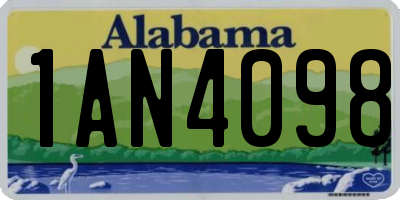 AL license plate 1AN4098
