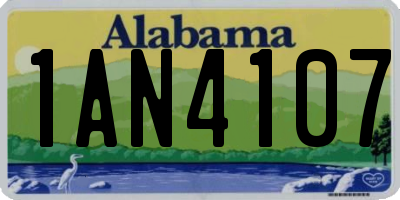 AL license plate 1AN4107
