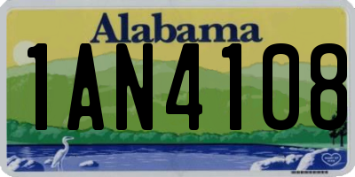 AL license plate 1AN4108