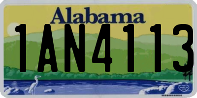 AL license plate 1AN4113