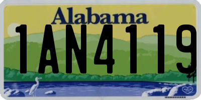 AL license plate 1AN4119