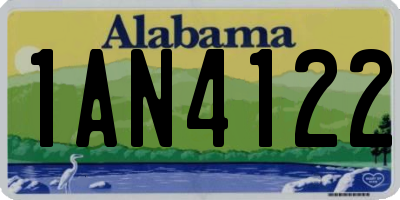 AL license plate 1AN4122