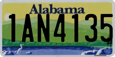 AL license plate 1AN4135