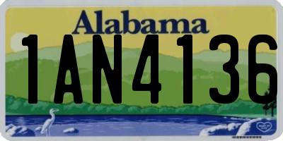 AL license plate 1AN4136