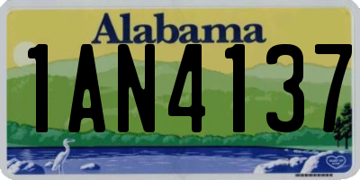 AL license plate 1AN4137