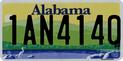 AL license plate 1AN4140
