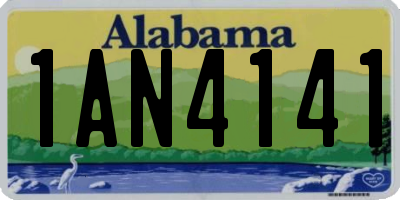 AL license plate 1AN4141