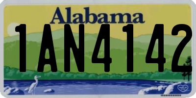 AL license plate 1AN4142
