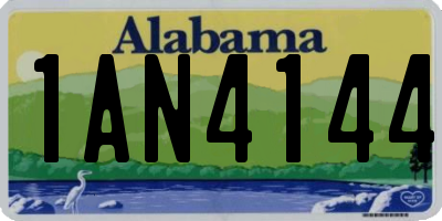 AL license plate 1AN4144