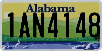 AL license plate 1AN4148