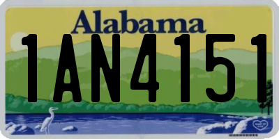 AL license plate 1AN4151