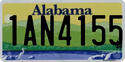 AL license plate 1AN4155