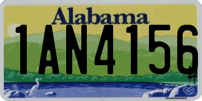 AL license plate 1AN4156