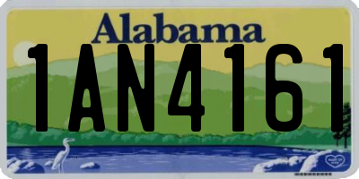 AL license plate 1AN4161